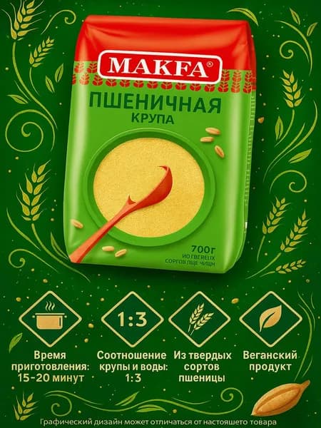 Крупа пшеничная MAKFA Артек, 700г