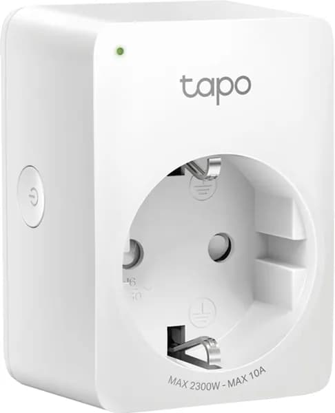 Умная Wi-Fi розетка Tapo P100 для удалённого управления электроприборами, поддержка Alexa и Google Home, мощность до 2300 Вт, арт. Tapo P100