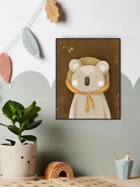 Картина для интерьера в детскую комнату "Коала Зина" 21*30см