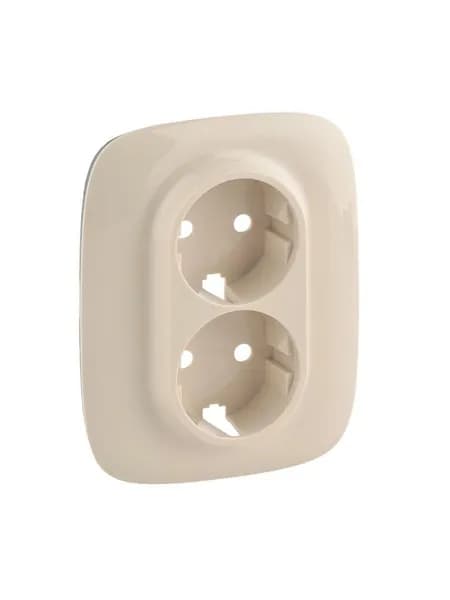 Legrand Valena ALLURE лицевая панель для двойной силовой розетки 2х2К+З слоновая кость 754956