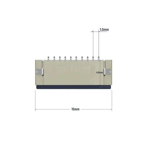 Коннектор для FFC FPC 10-pin шаг 1.0mm ZIF нижние контакты SMT (2 штуки)
