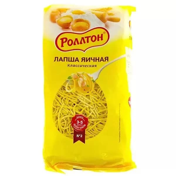Лапша Роллтон Яичная Классическая 400 грамм,1 штук