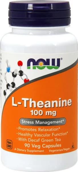 Now Foods L-Тианин 90 капсул (БАД)