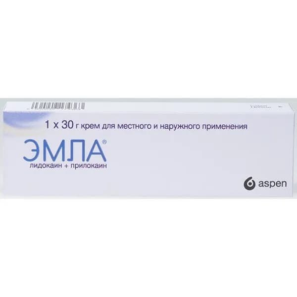 Эмла крем для местного и наружного применения 25мг/г+25мг/г 30г