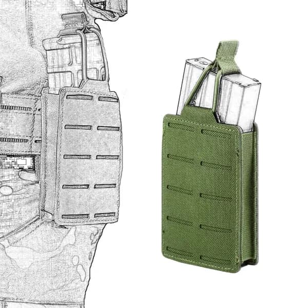 Тактический быстросъёмный подсумок для 5,56 мм (MOLLE, эластичный) универсальный чехол для M4/M416/AR15/SCAR