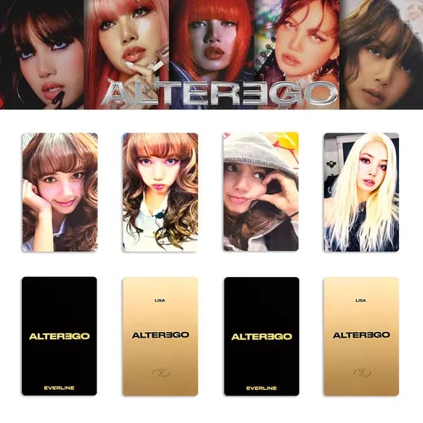Карточки Blackpink LISA Коллекционная карточка ALTER EGO Фотокарточки 5.4*8.6cm
