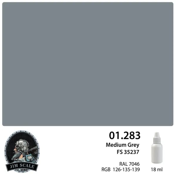 01.283JIM Краска водно-акриловая цвет Medium Grey FS 35237 Jim Scale