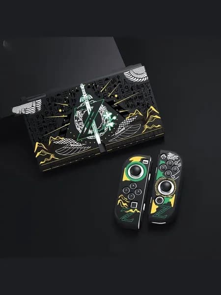 Силиконовый защитный чехол на игровую приставку Nintendo Switch Oled, мягкий чехол из TPU ZELDA