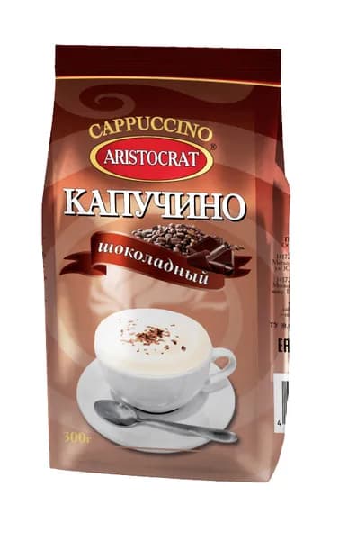 Растворимый кофейный напиток КАПУЧИНО ARISTOСRAT "Шоколадный" 300 гр.