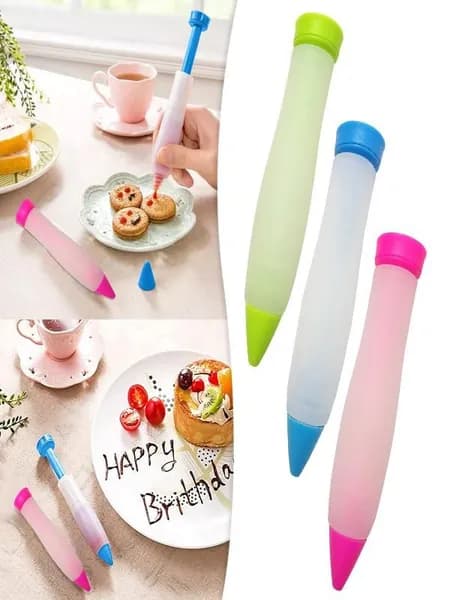 Utopia Brands Набор для моделирования кондитерских украшений Инструменты для выпечки: ручка для надписей на торте, кондитерский мешок с маслом., 14 см х 2 см, 1 предм.