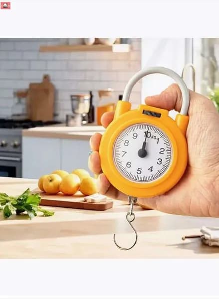 Механические кухонные весы желтого цвета
