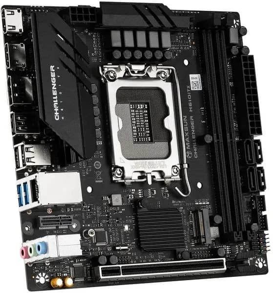 Материнская плата Maxsun MS-Challenger H610ITX 2LAN V3 H610, LGA1700, 2*DDR4 (6940709698761)