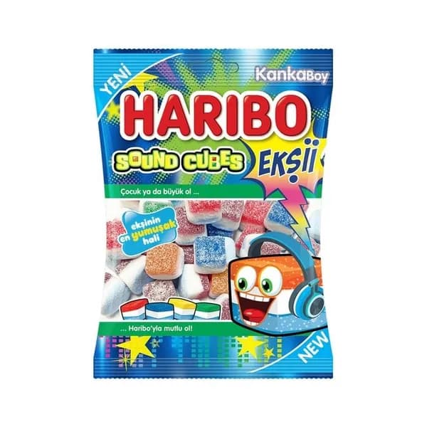Haribo Sour Sound Cubes 24 мягких кондитерских изделия 70 г