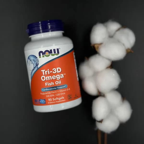 NOW Foods TRI-3D OMEGA Fish Oil 90 Softgels, Нау Фудс Три-3Д Омега рыбий жир 90 капсул