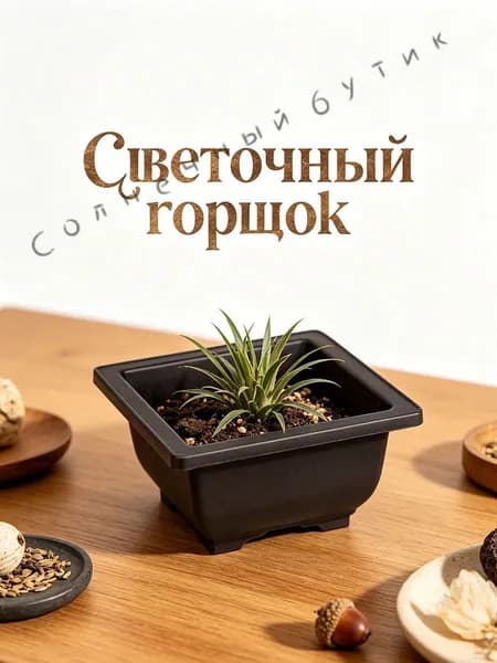 Вазон 8 см, 1 шт, цвет зеркальный