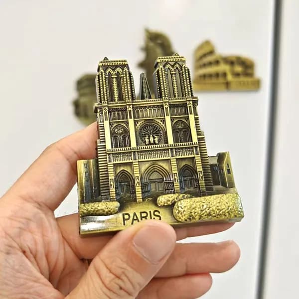 3D памятный клейкий замок, архитектура мира: Нидерланды, Париж, Дубай, Москва, Рим, Стамбул, металлические декоративные наклейки