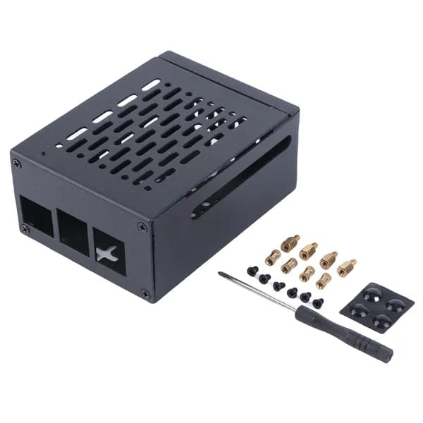 Компьютерный корпус Металлический корпус для Raspberry Pi 5, черный (HK1HN5HX5FG9CI5XH2IW2-F84U2VJUBK)