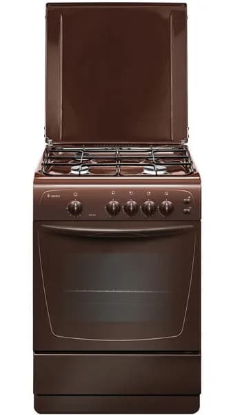 Газовая плита GEFEST 1200 С6 К19, 4 конфорки с газовой духовкой, коричневая