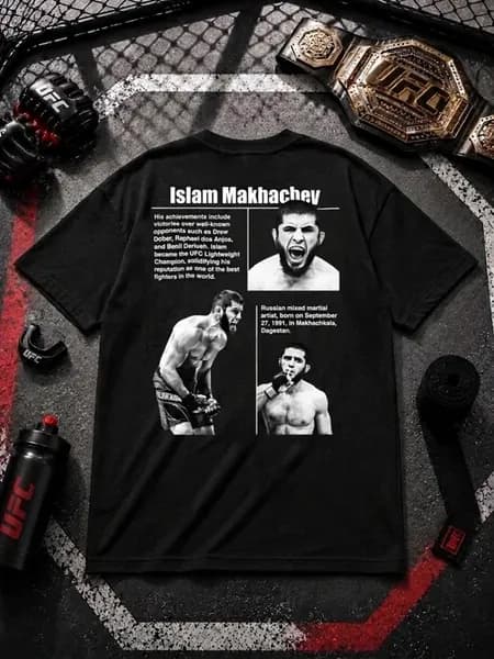 Футболка с принтом оверсайз UFC Ислам Махачев