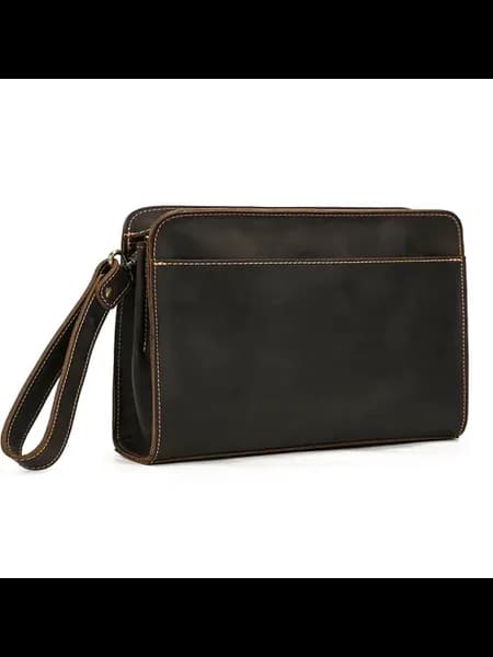 Мужской клатч из натуральной кожи Dark Brown3