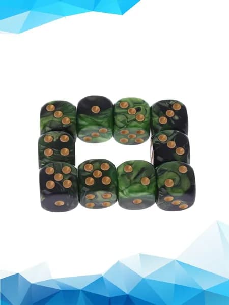 Кубики D6 из смолы, 10 шт., Мульти