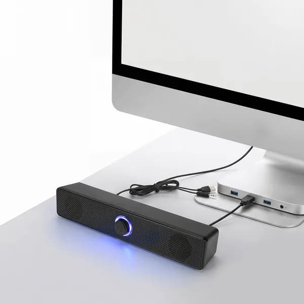 Компьютерные колонки проводные для настольного использования с 4D-стереозвуком и регулировкой громкости
