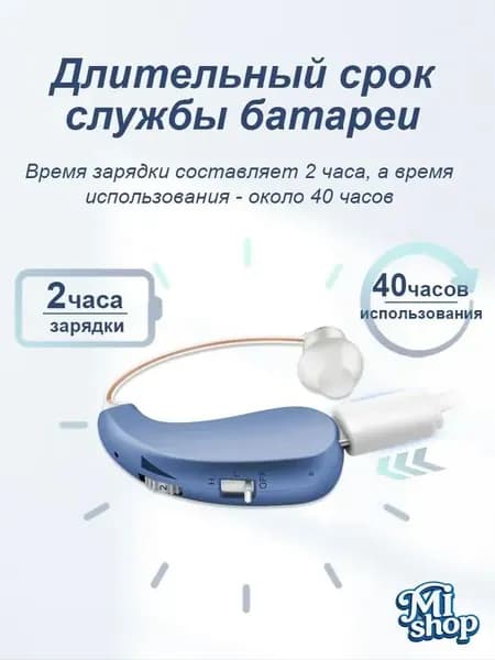 Перезаряжаемый цифровой слуховой аппарат VHP-1206, подходящий для пожилых пациентов с потерей слуха, имеет два режима работы.