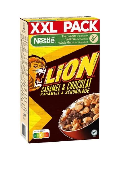 Готовый завтрак LION CEREALS XXL карамель и шоколад, 1050 г.