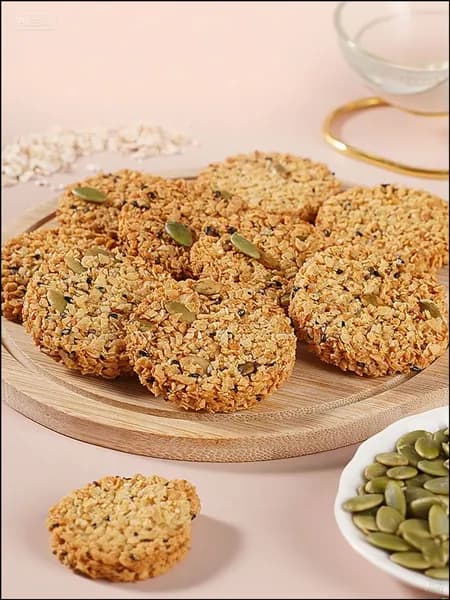 Популярные слайсы из овсянки с тыквенными семечками