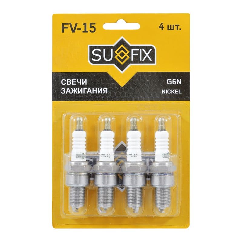 Свечи зажигания (G6N, Никель) SUFIX FV-15; для CITROEN/PEUGEOT