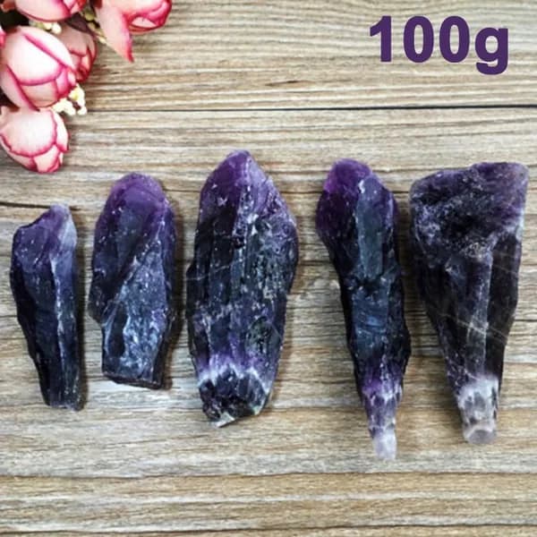 100 г кварцевых камней фиолетового аметиста