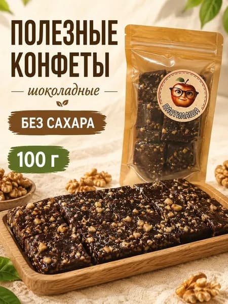 Полезные шоколадные конфеты из пастилы с орехами, без сахара, пп