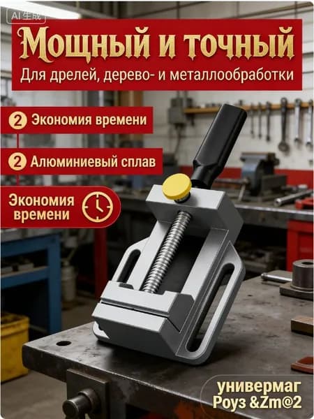 Сверлильная рама GEALFIS с литейным основанием и тисками на платформе, для точного сверления, используется в гаражах, мастерских, при сборке мебели, техническом обслуживании