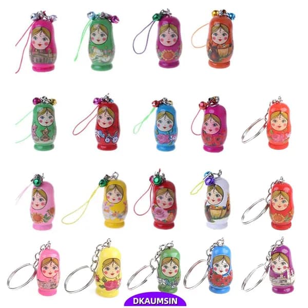 Реалистичная русская матрешка фигурка подвеска для рюкзака детская кукла