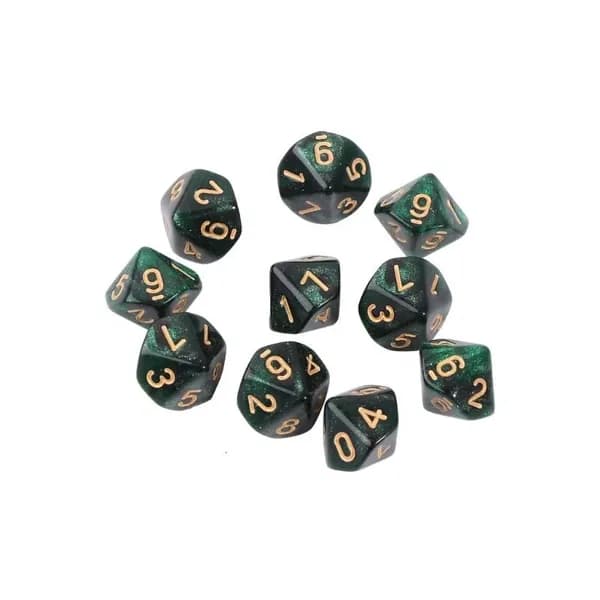 10 шт. десятигранных кубиков D10, - 4