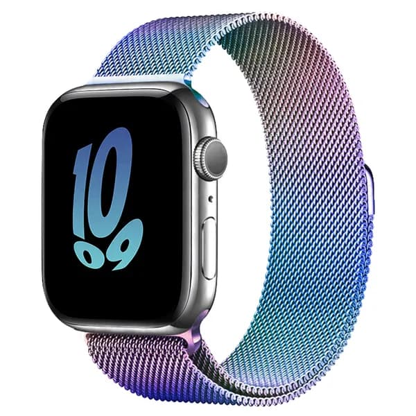 Ремешок для смарт-часов Apple Watch Series 1-10 и SE 38mm 40mm 41mm / Металлический стальной браслет,Миланская петля ремень для умных