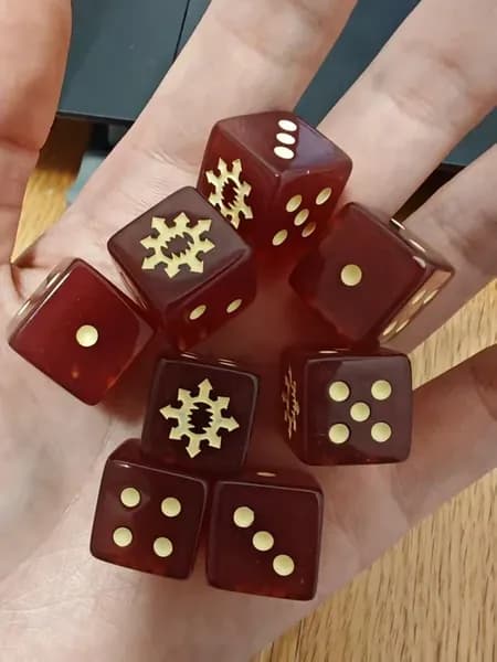 кубики Warhammer 40K диаметром 16 мм 5 шт
