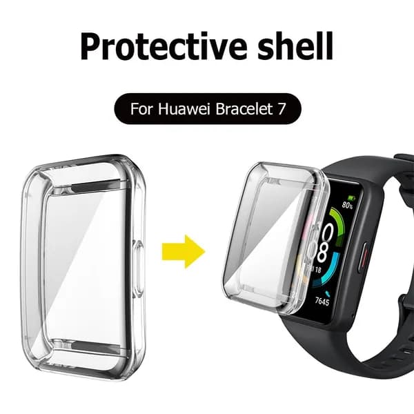 Прозрачный чехол для Huawei Band 6, Band 6 Pro и Band 7 из ТПУ