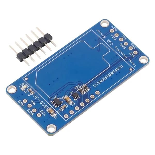 Датчик CO2, температуры и влажности SCD30 с I2C/UART, - опорная плита