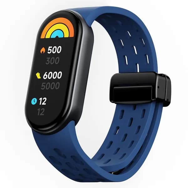 Силиконовый магнитный ремень для спортивных часов для Xiaomi MiBand 8 9 10