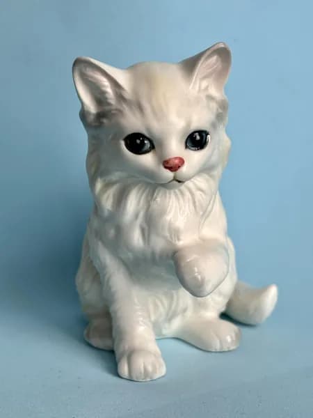 Статуэтка винтажная фарфор, Кот, Кошка, Lefton, Япония