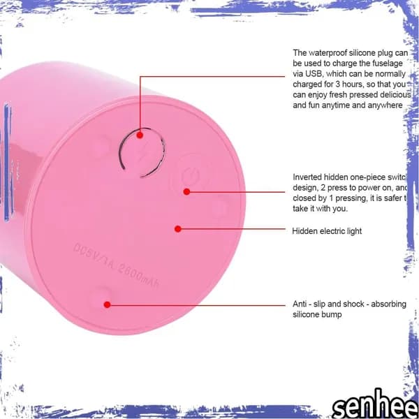 Соковыжималка электрическая 31132000092_SENH_Q9E8R1, розовый
