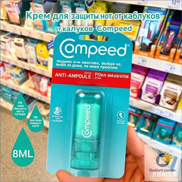 Немецкий Compeed крем для ухода за пятками, увлажняющий для ног