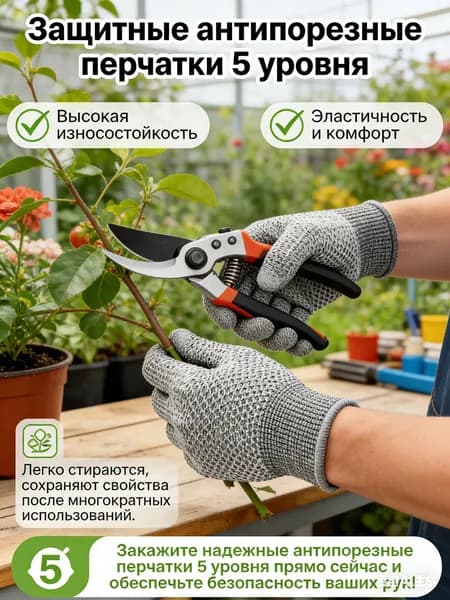 Перчатки от порезов для разделки рыбы и мяса, филейные с защитой
