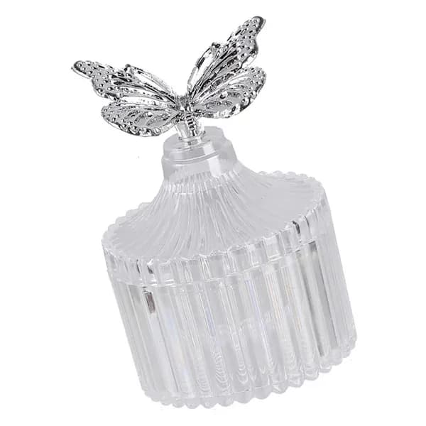 Сборный пластиковый поднос для конфет с матовыми бабочками, - Серебро 6302 пробы