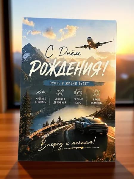 Открытка №7 "С днем рождения" 10*15
