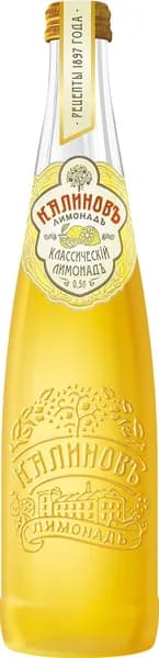 Калиновъ Лимонадъ Винтажный Классический, газированный, в стекле, 0,5 л