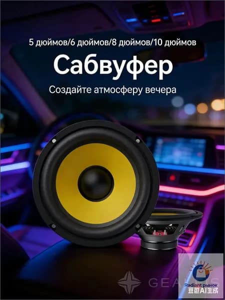 Сабвуфер автомобильный, 13 см (5 дюйм.)