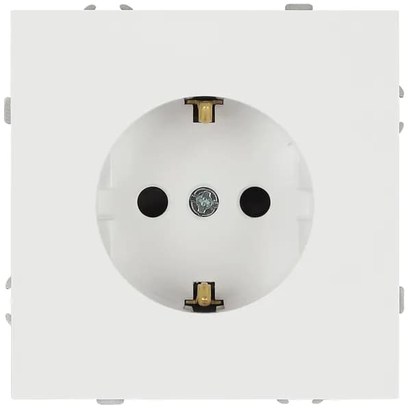 Розетка 2P+E Schuko, 16А-250В, Galaxy, белый