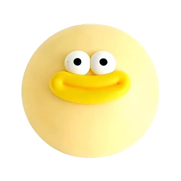 Мягкая антистресс-игрушка из ТПР, 10 см, жёлтая, с медленной эластичностью и съёмными глазами
